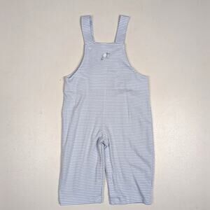 Kissy Kissy Overalls Baby Boys Sz 12-18m Blue Stripe Puppy
